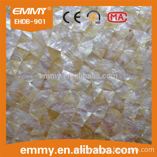 natural shape river shell mosaic for wall decoration gold color tiles